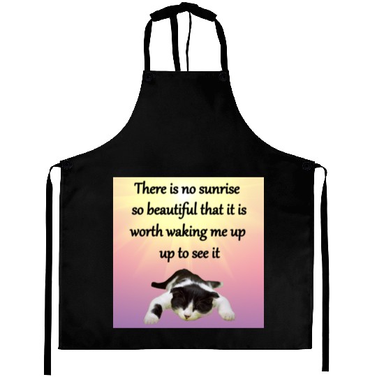 There is no sunrise so beautiful that it is worth Aprons