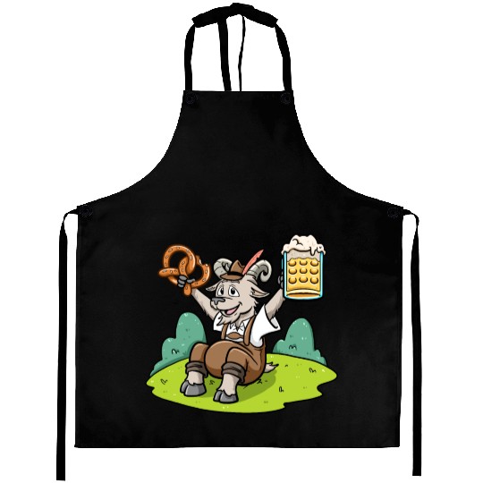 Goat Beer Pretzel Bavarian Leather Trousers Beer Aprons