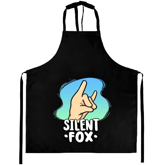 Teacher Silent Fox For Quiet Student In Class Aprons