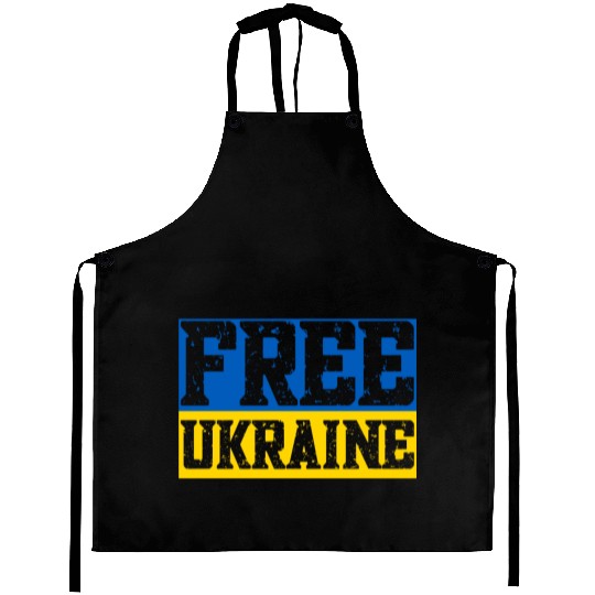 Free Ukraine Flag Aprons