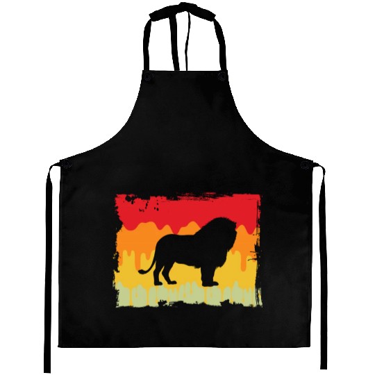 lion retro Aprons
