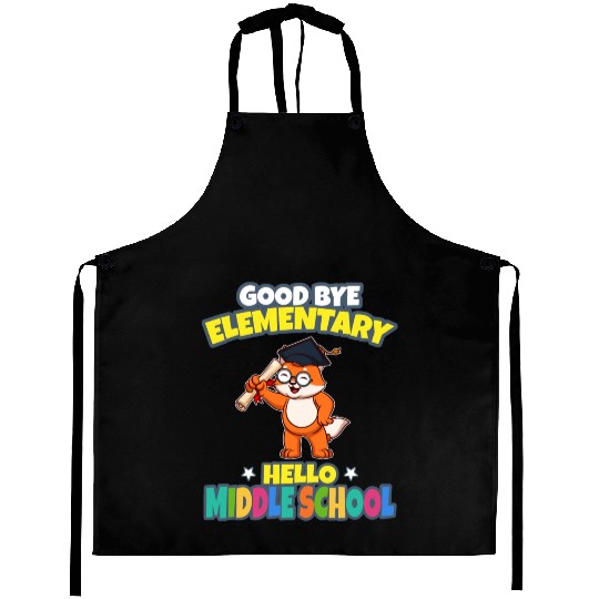 Good Bye Elementary Hello Middle School Graduation Aprons