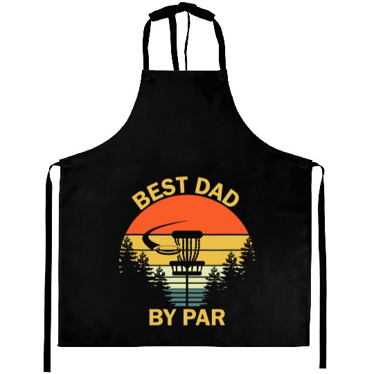 Vintage Best Dad By Par Disc Golf Father's Day Aprons