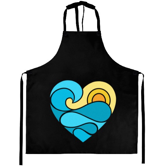 Summer Heart Ocean Aprons