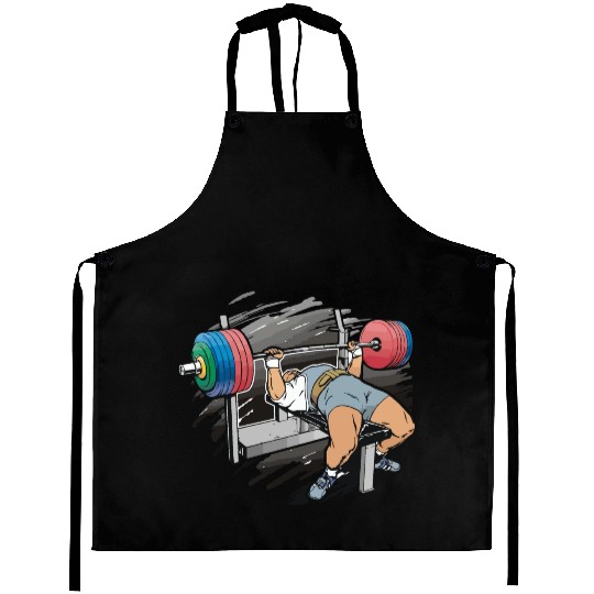Powerlifting bench press gift for powerlifter gym Aprons