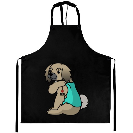 I Love Mom Tattoo Pekingese Aprons