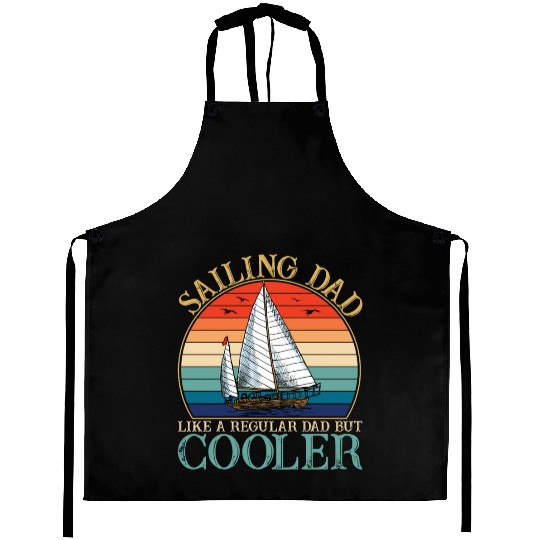 Sailing Dad Retro Sunset Fathers Day Aprons
