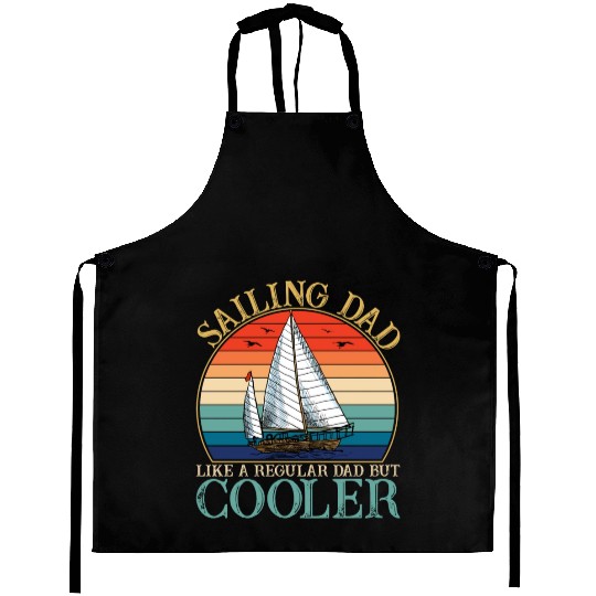 Sailing Dad Retro Sunset Fathers Day Aprons