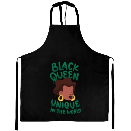 Black unique in the world Queen Black queen unique Aprons