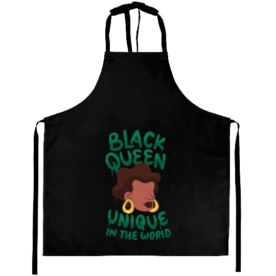 Black unique in the world Queen Black queen unique Aprons