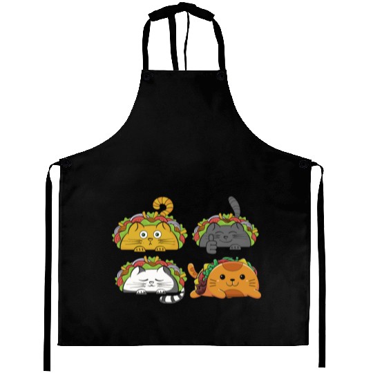 Cute Taco Cats Mexican Taco Lover Aprons
