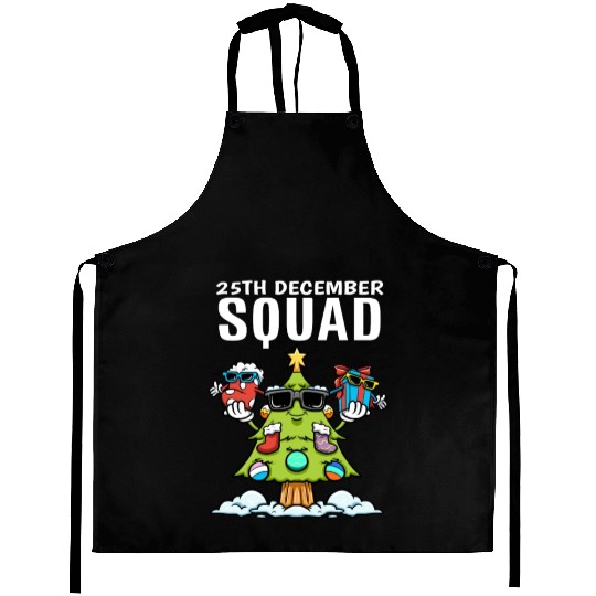 25th December Squad Sock Christmas Tree Gift Aprons