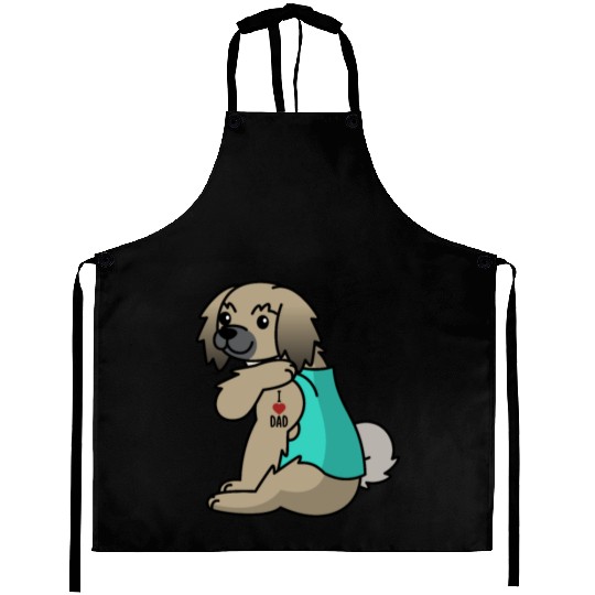 I Love Dad Pekingese Aprons