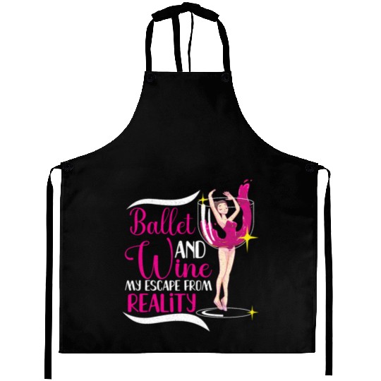 Ballet Ballerina Dance Dancer Dancing Ballet Gift Aprons