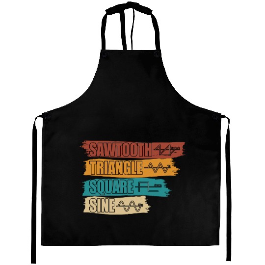 Synthesizer Sine Sawtooth Square Triangle Retro Aprons