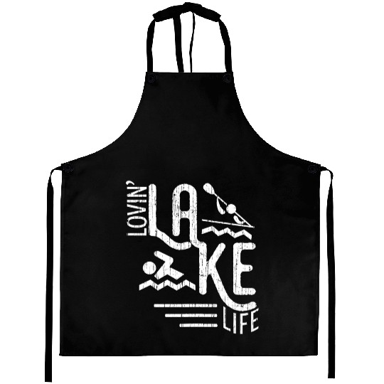 Lovin Lake Life Boating Fun Summer Lake Bum Sailin Aprons
