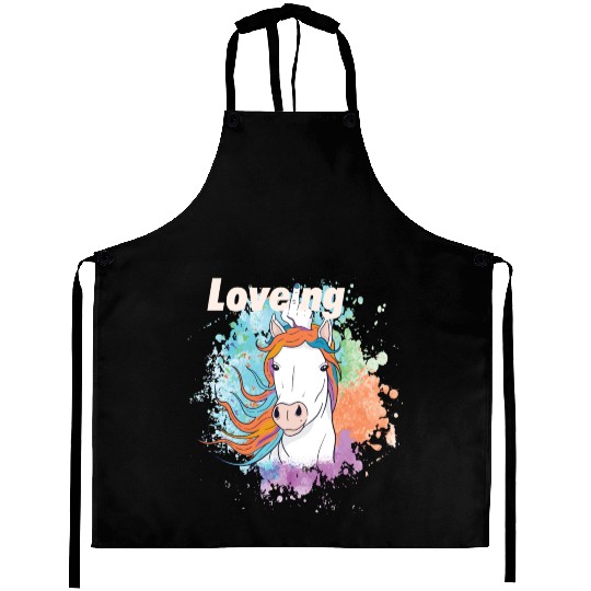 Loving unicorn Aprons