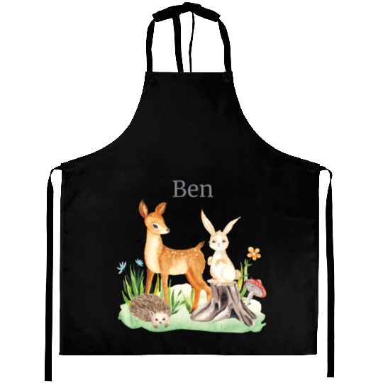 Forest Animal Forest Animal Deer Rabbit Hedgehog Aprons