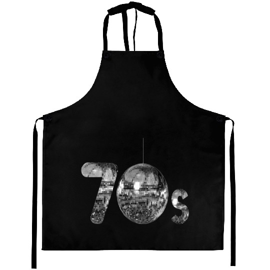 70s Silver Disco Aprons