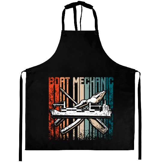 Retro Vintage boat mechanic Aprons