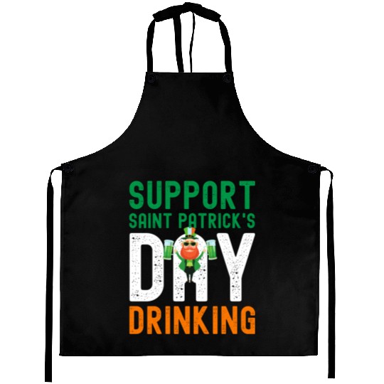 Support Saint Patrick's Day Drinking Aprons