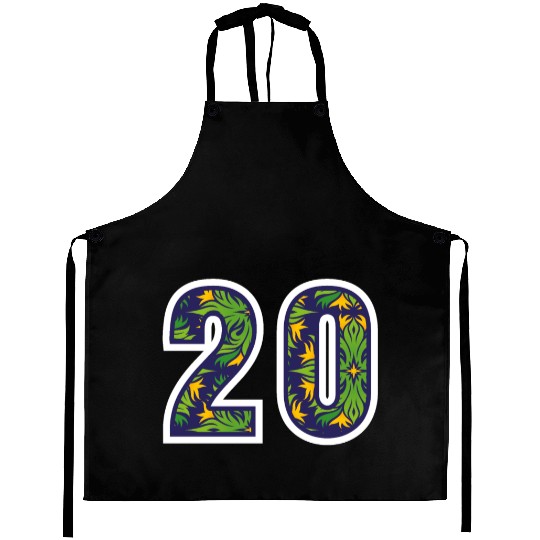 20 Number Green Aprons