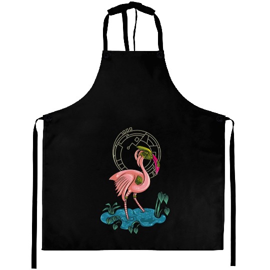 Flamingo mecha robot Aprons