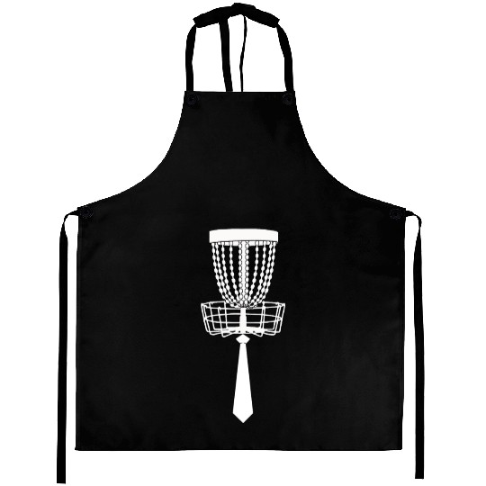 Funny classy disc golf basket with a tie Aprons