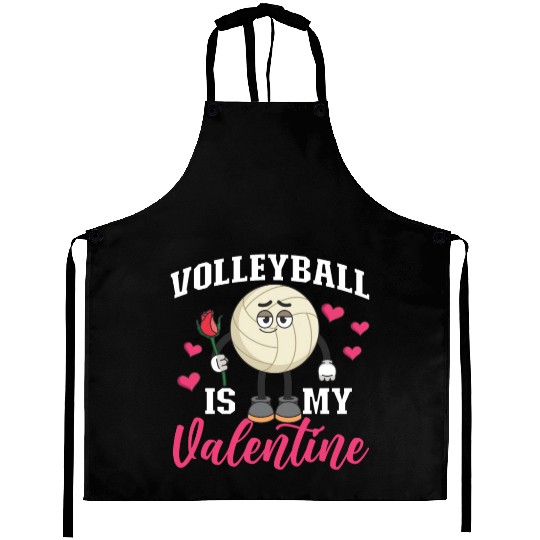 Volleyball Player Team Valentines Aprons