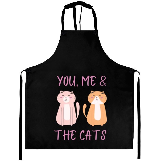 ask me about my cat funny cat Aprons