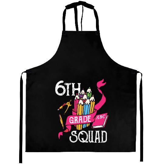 6th Grade Squad Student Back To School Aprons