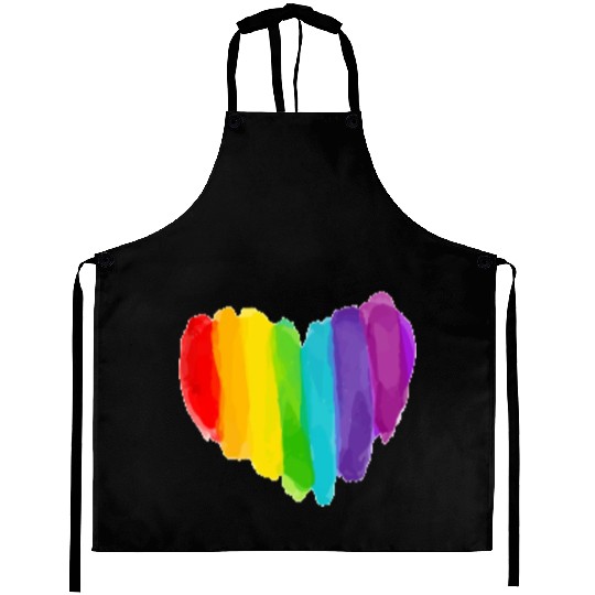 Pride Rainbow Heart Aprons