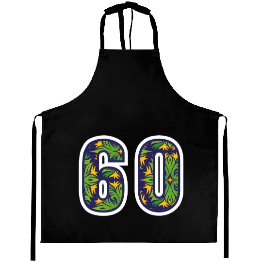 60 Number Green Aprons