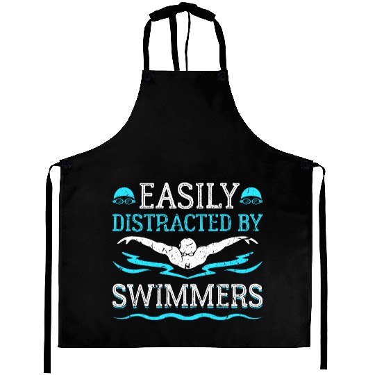 Easily Distracted By Swimmers Swim Aprons
