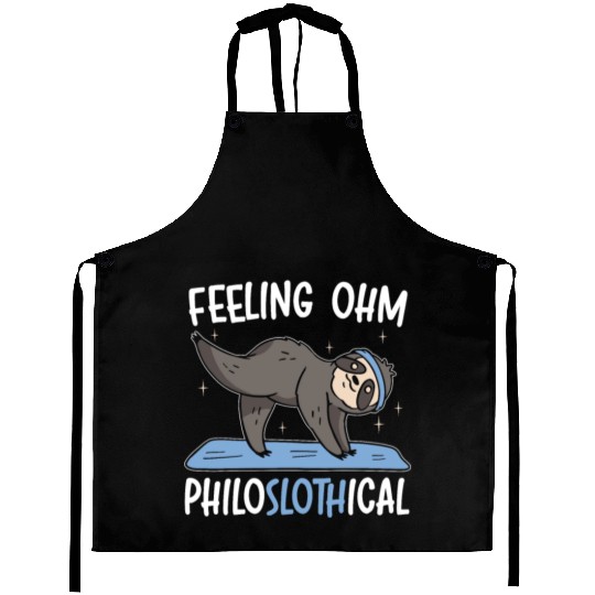 Feeling Philoslothical Fitness Yoga Meditate Sloth Aprons