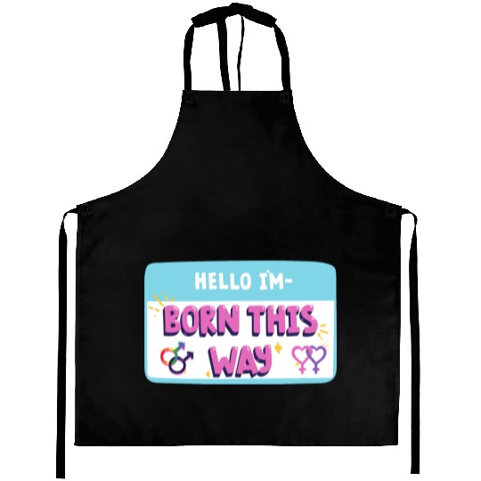 born this way transgender pride Aprons