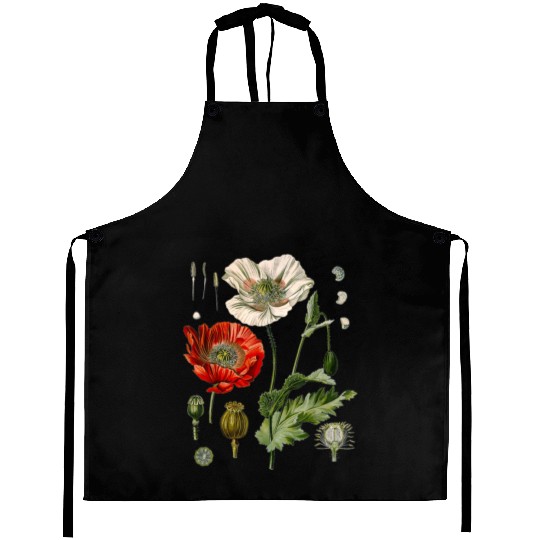 Red Poppy flower Botanical Poppies Red Poppy Aprons