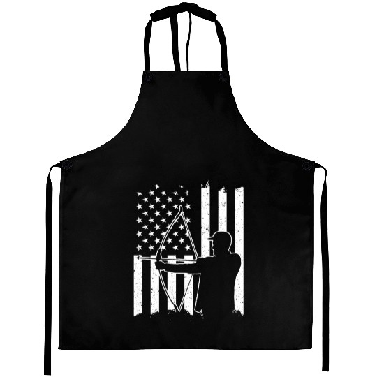 Patriotic Traditional Archery Hunting USA Flag Aprons
