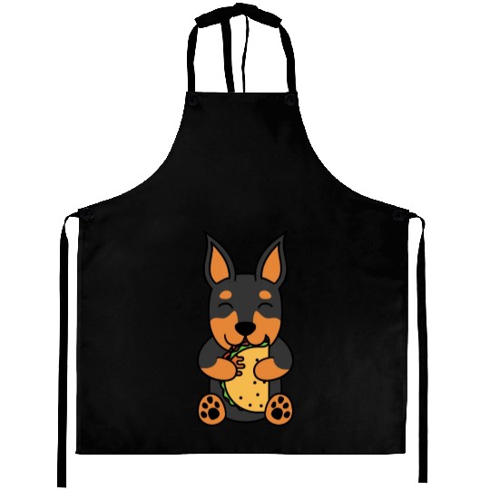 Doberman Taco Lover Aprons
