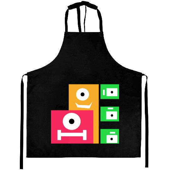 Alien Cubes - Friendly design Aprons