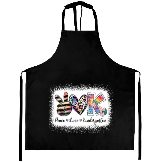 Grade Teacher Peace Love Kindergarten Team Kinder Aprons
