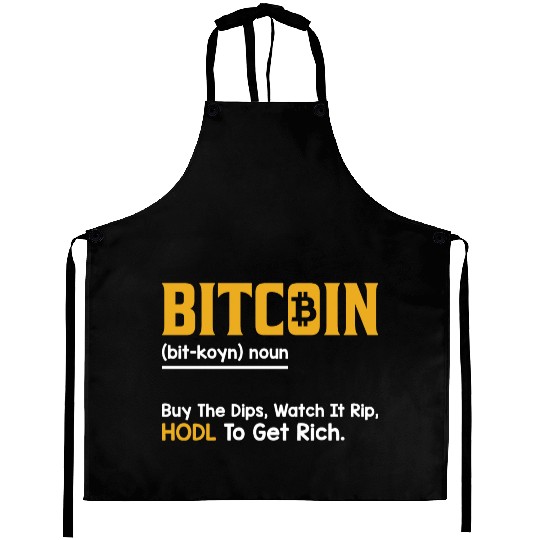 Funny Bitcoin Cryptocurrency Aprons