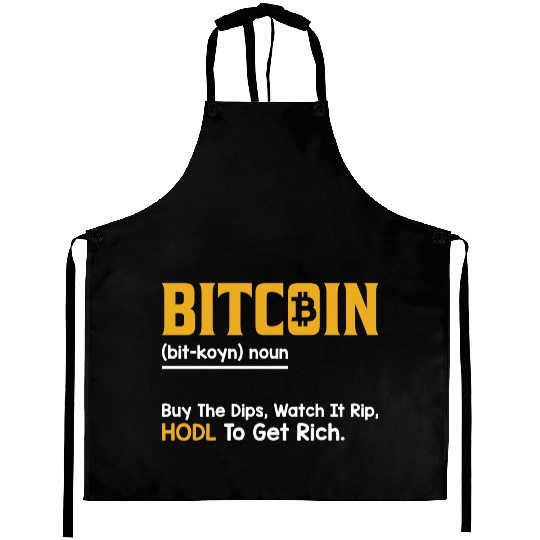 Funny Bitcoin Cryptocurrency Aprons
