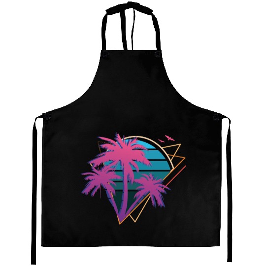 Neon Palm Trees Aprons
