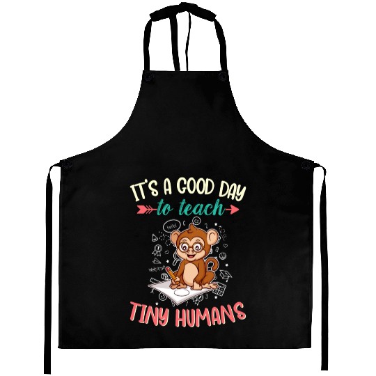 Good Day To Teach Tiny Humans Elementary Teacher Aprons