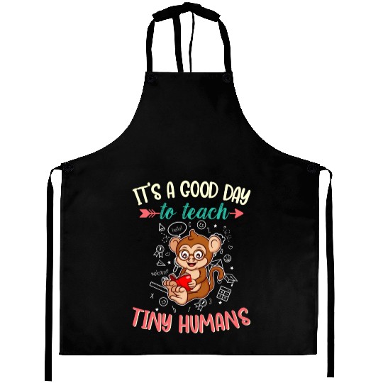 Good Day To Teach Tiny Humans Elementary Teacher Aprons