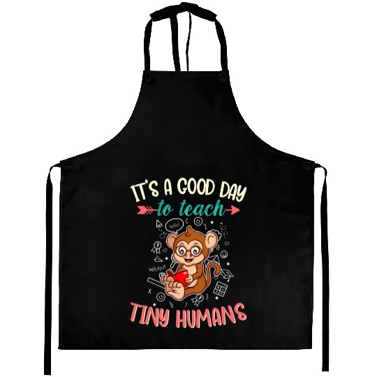 Good Day To Teach Tiny Humans Elementary Teacher Aprons