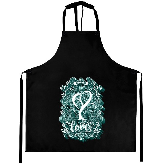 Love - Elf Tree (Heart Version) Aprons