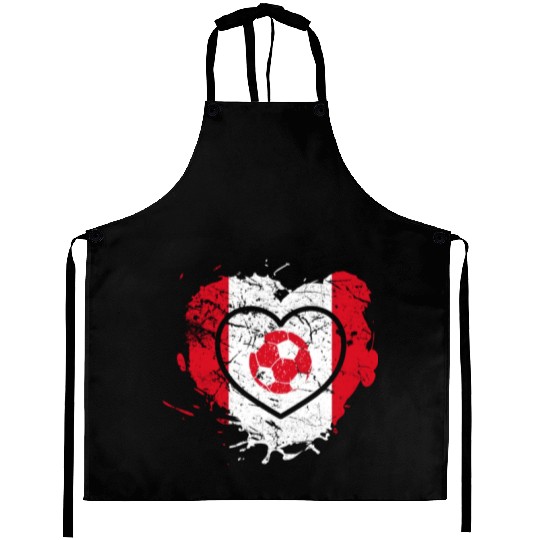 I Love Peru, I Love Football Aprons