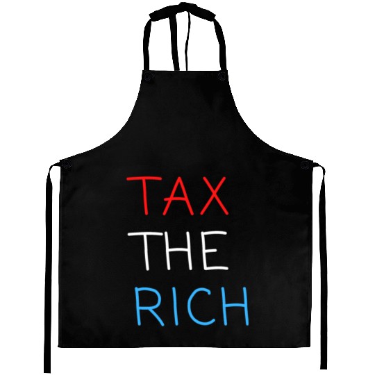 TAX THE RICH (Red, White and Blue letters) Aprons